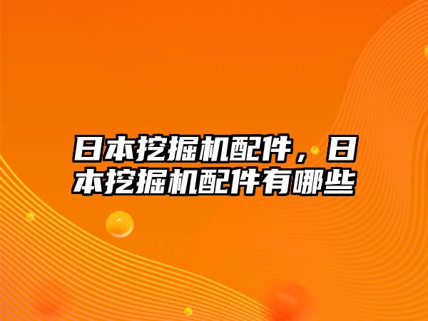 日本挖掘機配件，日本挖掘機配件有哪些