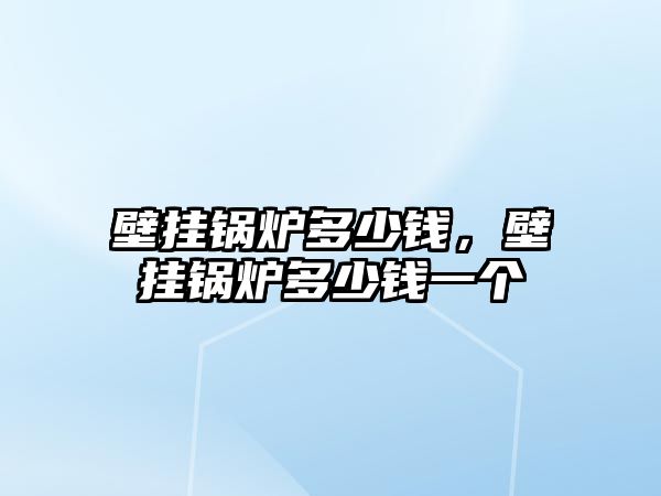 壁掛鍋爐多少錢，壁掛鍋爐多少錢一個