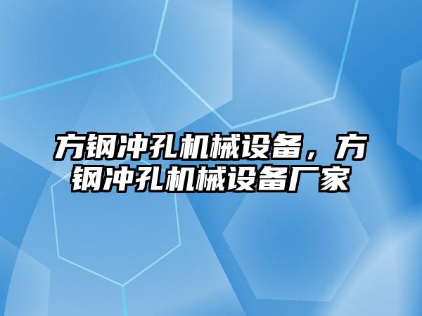 方鋼沖孔機械設備，方鋼沖孔機械設備廠家