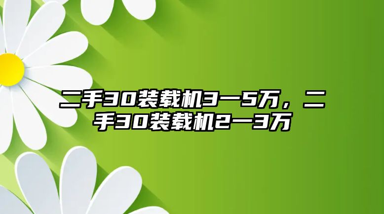 二手30裝載機3一5萬，二手30裝載機2一3萬