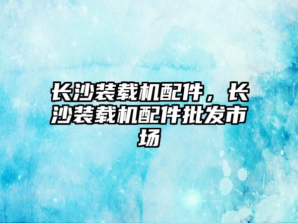 長沙裝載機配件，長沙裝載機配件批發市場