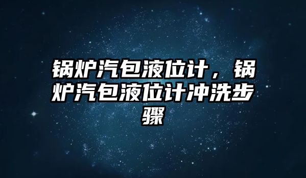 鍋爐汽包液位計，鍋爐汽包液位計沖洗步驟