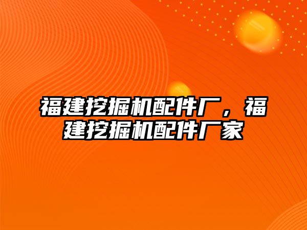 福建挖掘機配件廠，福建挖掘機配件廠家