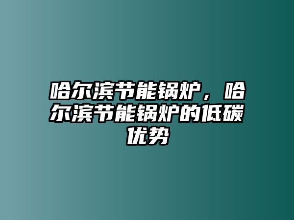 哈爾濱節(jié)能鍋爐，哈爾濱節(jié)能鍋爐的低碳優(yōu)勢