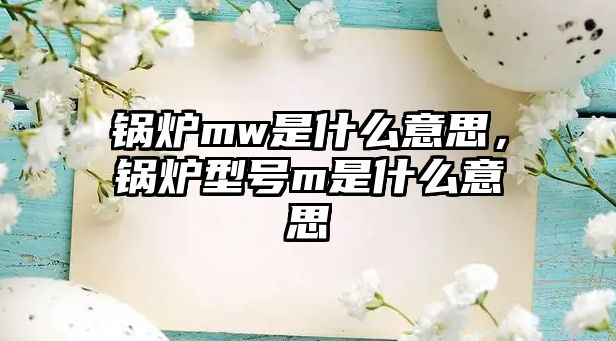 鍋爐mw是什么意思，鍋爐型號(hào)m是什么意思