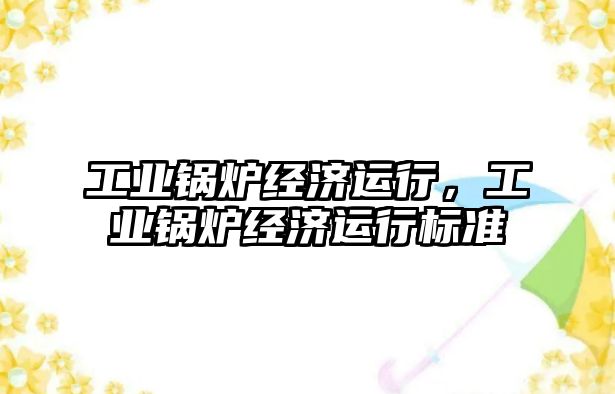 工業鍋爐經濟運行，工業鍋爐經濟運行標準