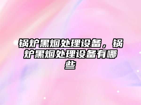 鍋爐黑煙處理設(shè)備，鍋爐黑煙處理設(shè)備有哪些