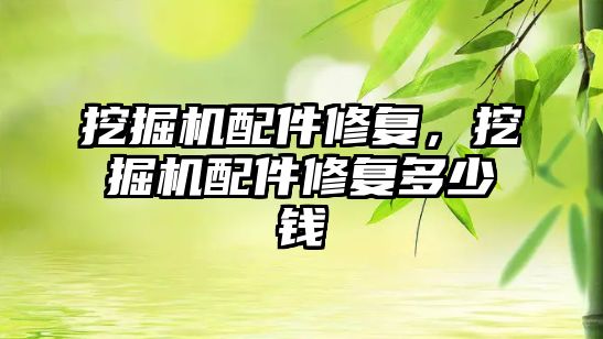 挖掘機配件修復，挖掘機配件修復多少錢