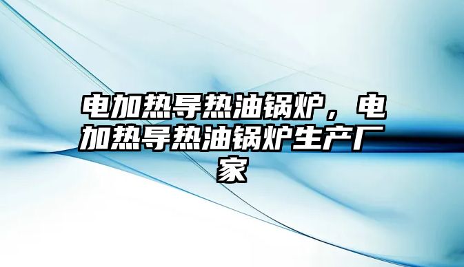 電加熱導(dǎo)熱油鍋爐，電加熱導(dǎo)熱油鍋爐生產(chǎn)廠家