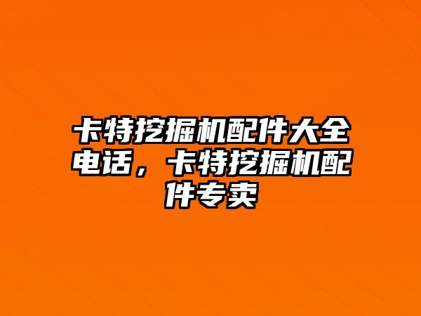 卡特挖掘機配件大全電話，卡特挖掘機配件專賣