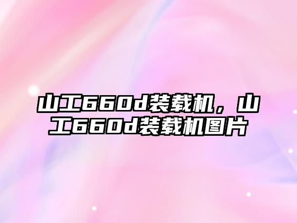 山工660d裝載機，山工660d裝載機圖片