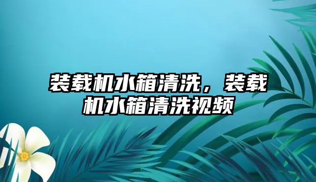 裝載機水箱清洗，裝載機水箱清洗視頻