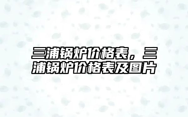 三浦鍋爐價格表，三浦鍋爐價格表及圖片