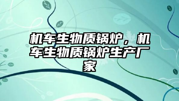 機車生物質鍋爐，機車生物質鍋爐生產廠家