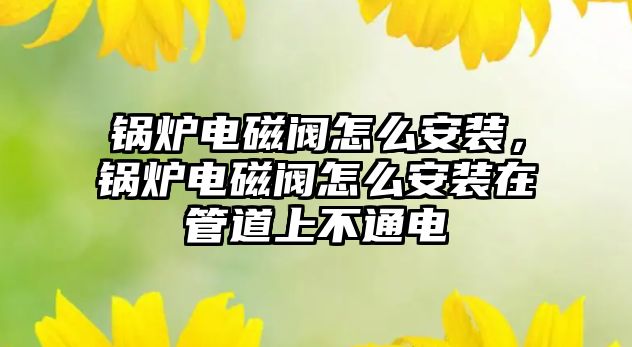 鍋爐電磁閥怎么安裝，鍋爐電磁閥怎么安裝在管道上不通電