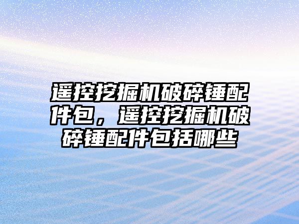 遙控挖掘機破碎錘配件包，遙控挖掘機破碎錘配件包括哪些