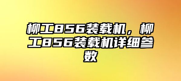 柳工856裝載機，柳工856裝載機詳細參數