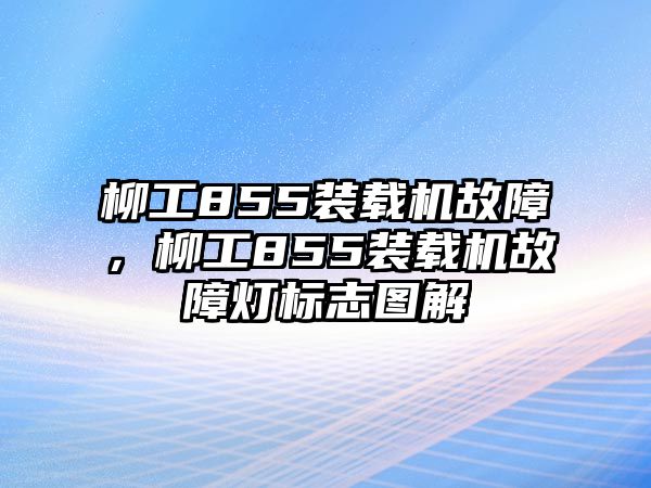 柳工855裝載機故障，柳工855裝載機故障燈標志圖解