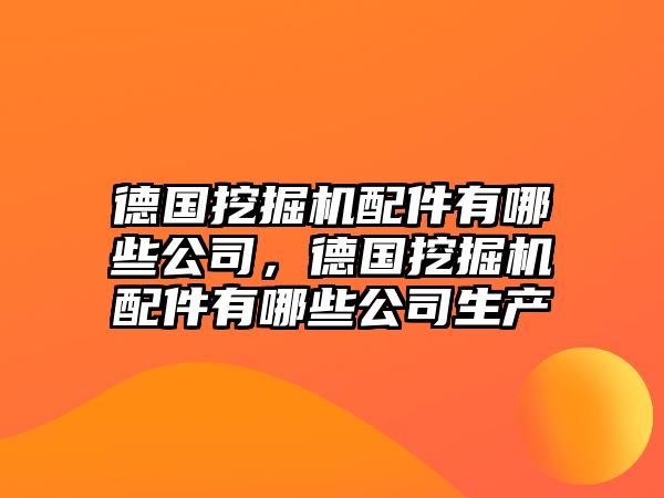 德國(guó)挖掘機(jī)配件有哪些公司，德國(guó)挖掘機(jī)配件有哪些公司生產(chǎn)