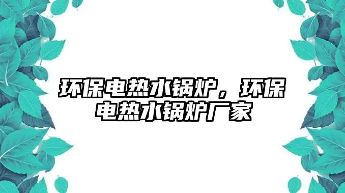 環保電熱水鍋爐，環保電熱水鍋爐廠家