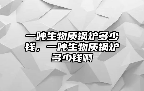 一噸生物質鍋爐多少錢，一噸生物質鍋爐多少錢啊