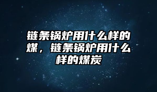 鏈條鍋爐用什么樣的煤，鏈條鍋爐用什么樣的煤炭