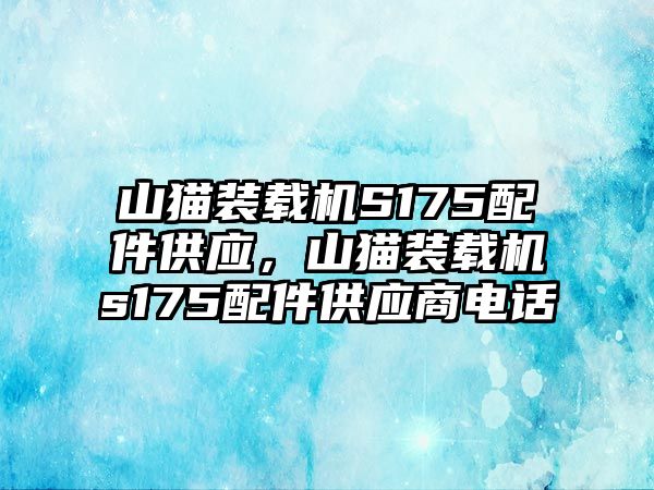 山貓裝載機(jī)S175配件供應(yīng)，山貓裝載機(jī)s175配件供應(yīng)商電話