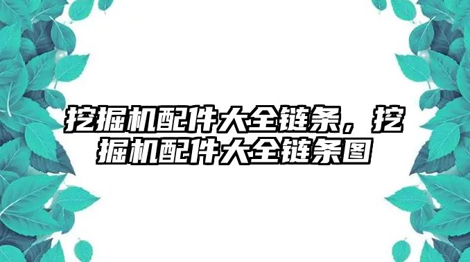 挖掘機配件大全鏈條，挖掘機配件大全鏈條圖