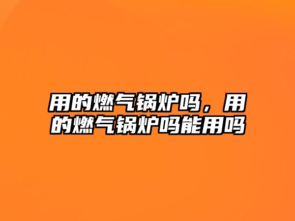 用的燃?xì)忮仩t嗎，用的燃?xì)忮仩t嗎能用嗎