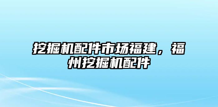 挖掘機配件市場福建，福州挖掘機配件