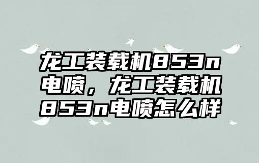 龍工裝載機(jī)853n電噴，龍工裝載機(jī)853n電噴怎么樣