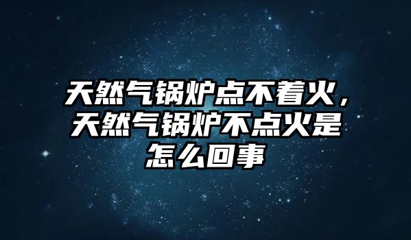 天然氣鍋爐點(diǎn)不著火，天然氣鍋爐不點(diǎn)火是怎么回事