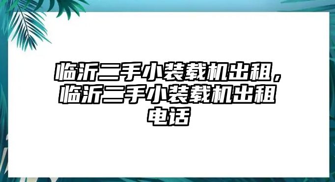 臨沂二手小裝載機(jī)出租，臨沂二手小裝載機(jī)出租電話