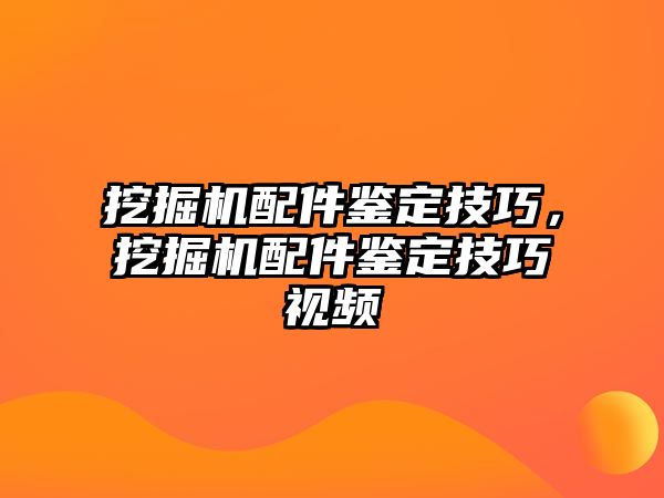 挖掘機(jī)配件鑒定技巧，挖掘機(jī)配件鑒定技巧視頻