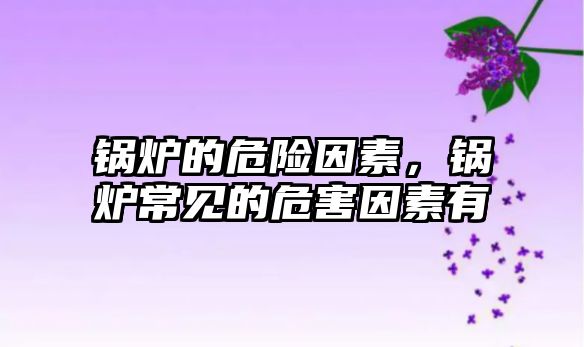 鍋爐的危險(xiǎn)因素，鍋爐常見的危害因素有