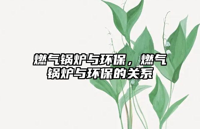 燃氣鍋爐與環(huán)保，燃氣鍋爐與環(huán)保的關(guān)系