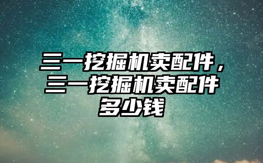 三一挖掘機賣配件，三一挖掘機賣配件多少錢