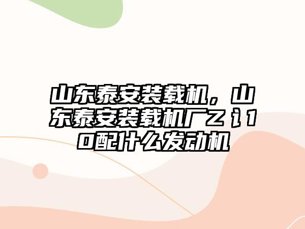 山東泰安裝載機(jī)，山東泰安裝載機(jī)廠Z讠10配什么發(fā)動機(jī)