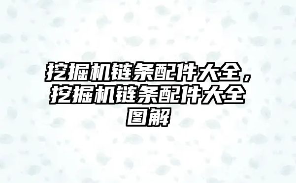 挖掘機鏈條配件大全，挖掘機鏈條配件大全圖解