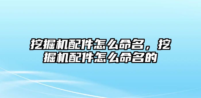 挖掘機配件怎么命名，挖掘機配件怎么命名的