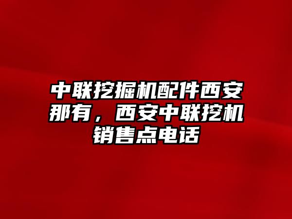 中聯挖掘機配件西安那有，西安中聯挖機銷售點電話