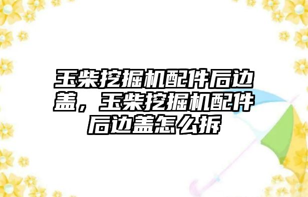 玉柴挖掘機配件后邊蓋，玉柴挖掘機配件后邊蓋怎么拆