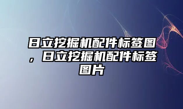 日立挖掘機配件標(biāo)簽圖，日立挖掘機配件標(biāo)簽圖片