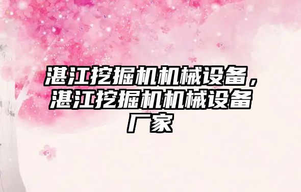 湛江挖掘機機械設備，湛江挖掘機機械設備廠家