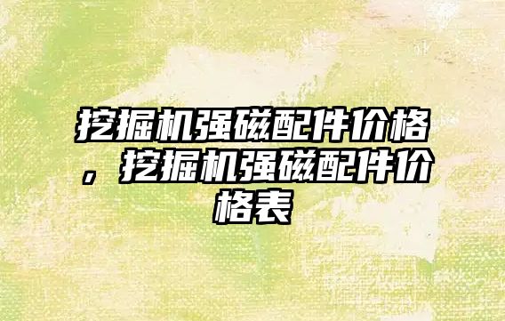 挖掘機強磁配件價格，挖掘機強磁配件價格表