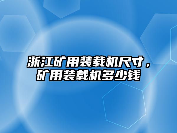 浙江礦用裝載機尺寸，礦用裝載機多少錢