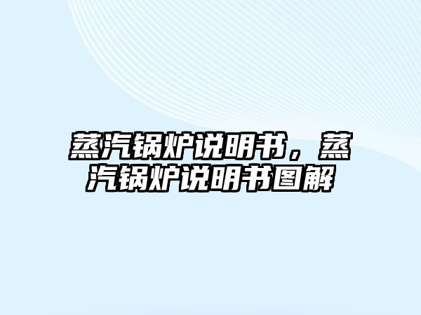 蒸汽鍋爐說明書，蒸汽鍋爐說明書圖解