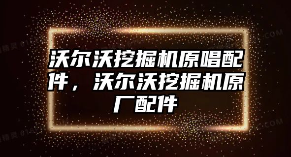 沃爾沃挖掘機原唱配件，沃爾沃挖掘機原廠配件