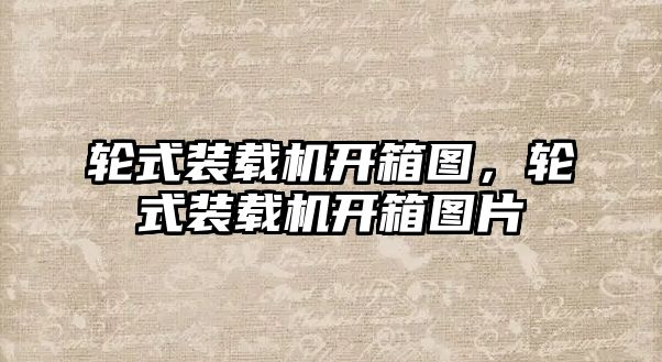 輪式裝載機開箱圖，輪式裝載機開箱圖片