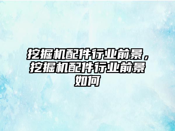 挖掘機配件行業(yè)前景，挖掘機配件行業(yè)前景如何